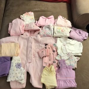16 3-9 Month Baby Onesies! (Girl)
